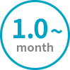 1.0~month